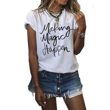 Load image into Gallery viewer, Blusas Femininas Fashion Women's Blouses Casual Blouse Shirts Short Sleeves O-neck Tops Tee Woman Clothing Harajuku Blouse