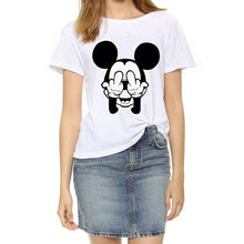 Load image into Gallery viewer, Brand New Summer Harajuku T-Shirts Women Short Sleeve Mouse Print Female T Shirt Woman O-neck Punk Tee Tops Casual Clothing