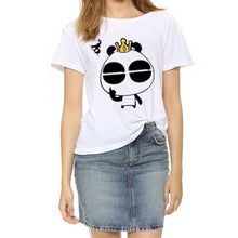 Load image into Gallery viewer, Soatrld New 2017 Fashion Women t-shirts  Summer Slim Women's Short Sleeve Print Casual  Cotton White Tshirt Plus Size Tops