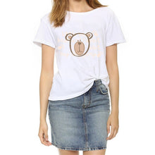 Load image into Gallery viewer, Soatrld New 2017 Fashion Women t-shirts  Summer Slim Women's Short Sleeve Print Casual  Cotton White Tshirt Plus Size Tops