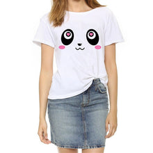 Load image into Gallery viewer, Soatrld New 2017 Fashion Women t-shirts  Summer Slim Women's Short Sleeve Print Casual  Cotton White Tshirt Plus Size Tops
