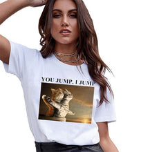 Load image into Gallery viewer, Brand New Summer Harajuku T Shirt For Women Funny Cat Casual Short Sleeve Tops Tee Femme T shirt Plus Size Women Clothing