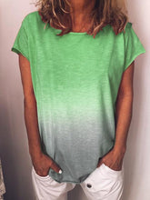 Load image into Gallery viewer, 2019 feminina Summer Women Tee Shirts Gradient Print Tops Women Ladies Short Sleeve Loose Casual T-shirt Plus size S-5XL