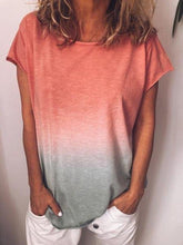 Load image into Gallery viewer, 2019 feminina Summer Women Tee Shirts Gradient Print Tops Women Ladies Short Sleeve Loose Casual T-shirt Plus size S-5XL