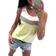 Load image into Gallery viewer, Summer Harajuku T Shirt Women New Fashion Printed T-shirt Woman  short sleeve splice Tee Tops Casual Beading Female T-shirts