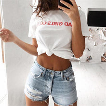Load image into Gallery viewer, Summer 2019 Women T-shirt BAD GIRLS CLUB Short-sleeve Printed Letter T-shirt Female Sexy Casual Tees Tops Harajuku Soft Clothing